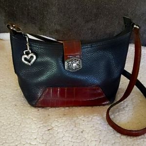 Brighton purse. Black and brown leather